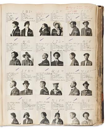 (CRIME--CANADA) A mugshot album Foreign Photographs with approximately 1,470 photographs from the Victoria Police Station, British Colu